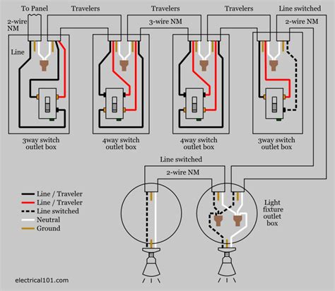 4 way lighting wiring diagram 